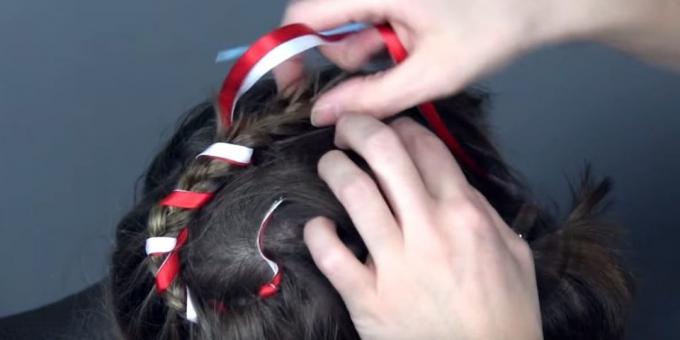 New hairstyles for girls: continue to consolidate the tape