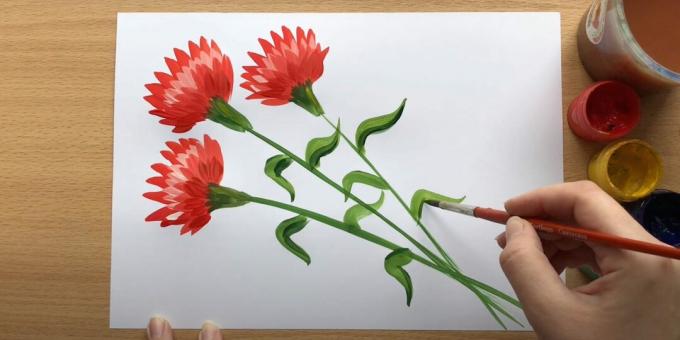 Drawings for May 9: carnations