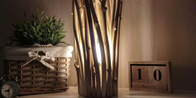 How to make a lamp out of wood with your own hands