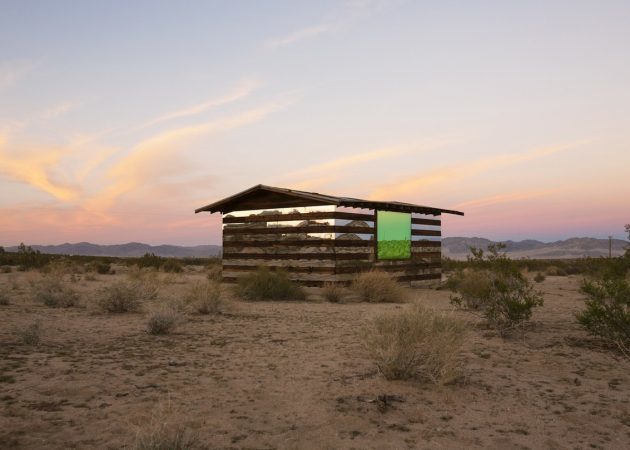 Transparent house made of glass panels Court House, Lucid Stead