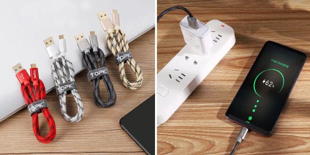 Charging Cable for Android: TOPK AN09