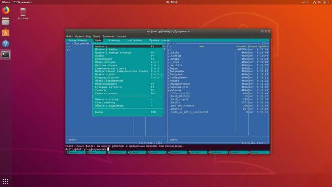 Linux terminal allows you to view files and folders