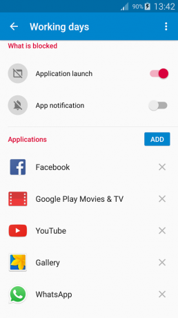 AppBlock: list of applications