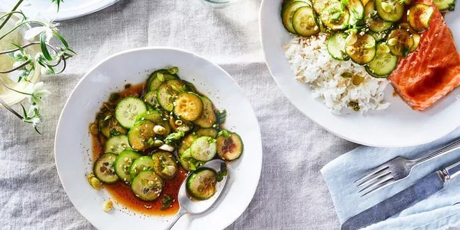 Cucumbers in Korean soy sauce