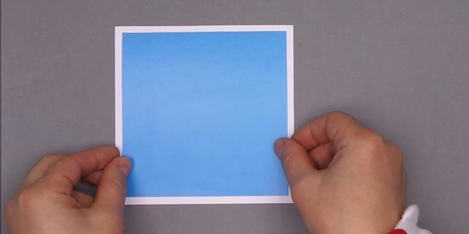 how to make a Christmas card: glue squares
