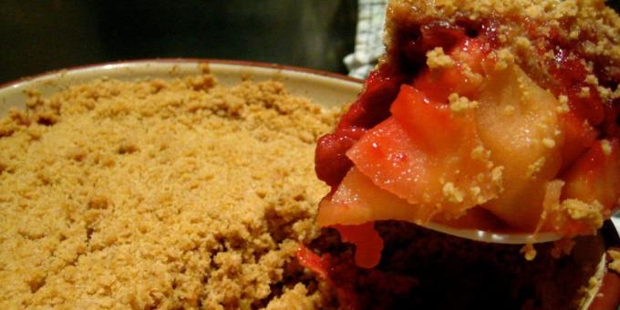 Recipes with apples: Apple pie with crumb