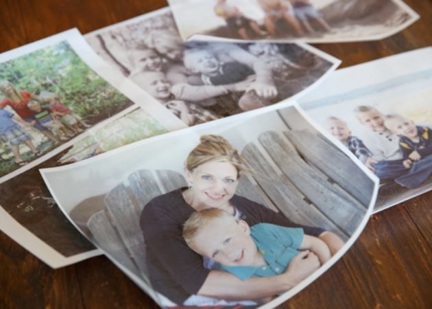 Candlesticks with family photos
