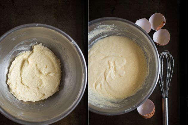 Tangerine muffins: knead the dough