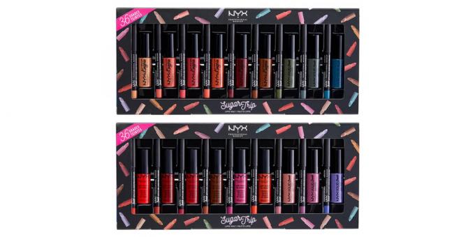 A set of lipsticks and lip liner NYX