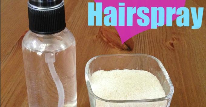 save on cosmetics: homemade hairspray