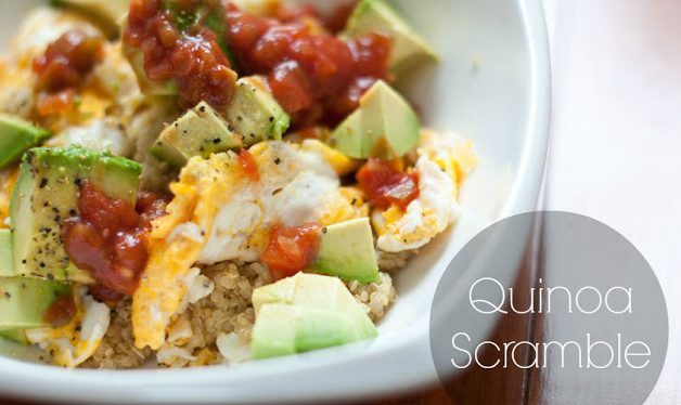 Quinoa with avocado and egg