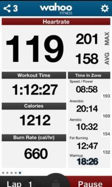 Wahoo Fitness for the iPhone - you can publish workout RunKeeper, Nike +, Strava, Dropbox and other services