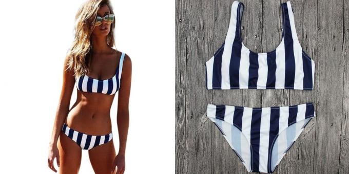 Striped swimsuit