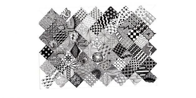 Pattern of different tangles