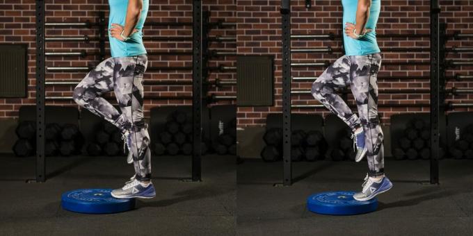 effective exercises: Rise on your toes with straight leg
