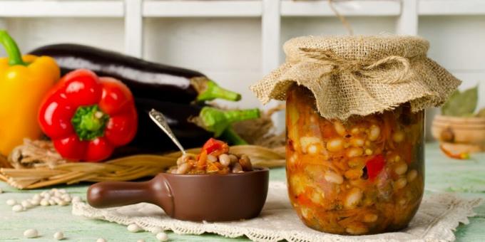 Dressing for soup with beans for the winter