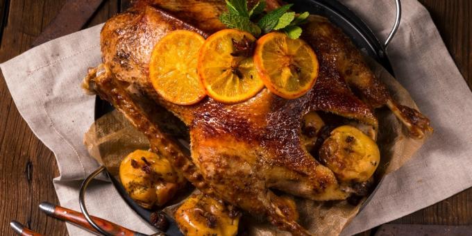 How to cook a goose with apples