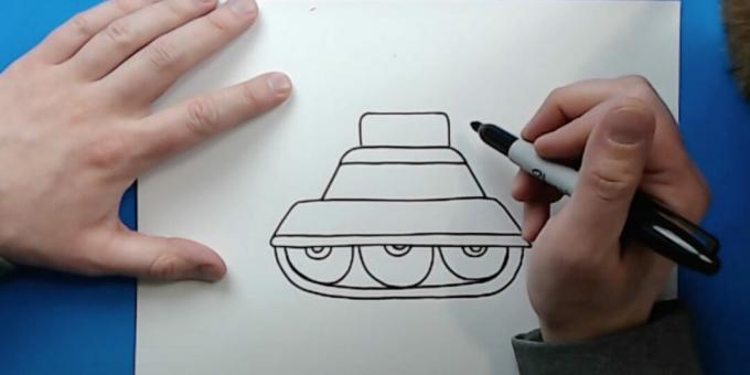 How to draw a tank: make a caterpillar