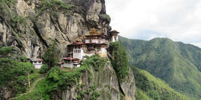 Asian territory knowingly attracts tourists monastery Paro Taktsang, Bhutan