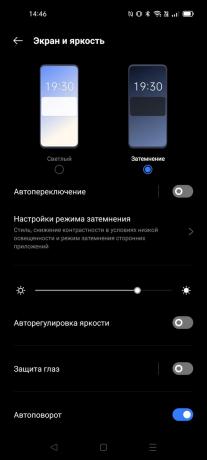 Realme GT 5G: screen brightness options