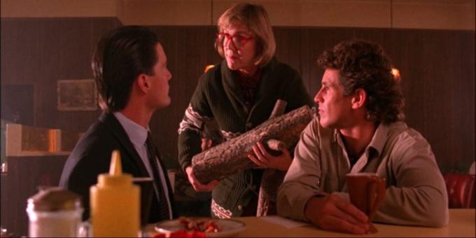 The Secret History of Twin Peaks: woman with a log
