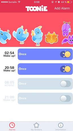 Toonie Alarm: multiple alarms