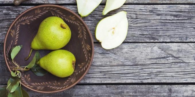Which foods contain fiber: pears