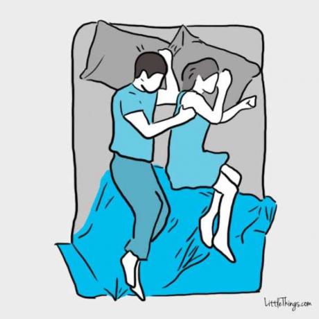 Sleep posture: free courtship