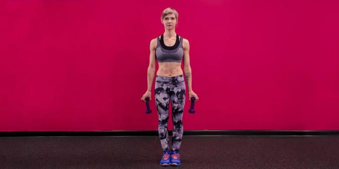how to strengthen the wrist: Hold dumbbells