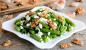 Green beans salad with feta and walnuts