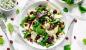 Pear salad with blue cheese, nuts and cranberries
