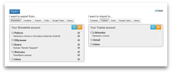 Todoport export