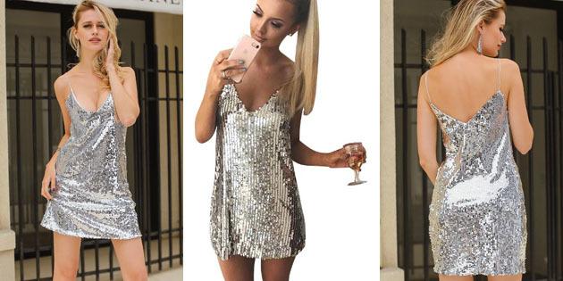 Dress with sequins