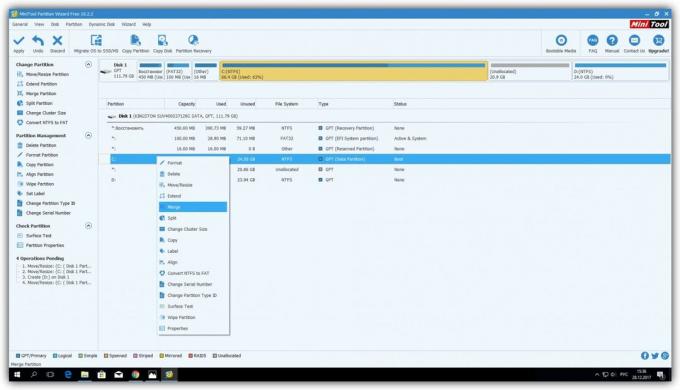 How to combine disks in Windows using MiniTool Partition Wizard