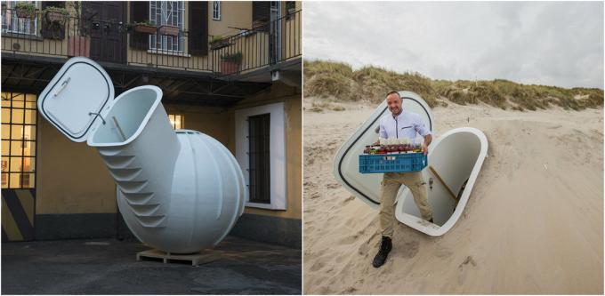 Portable cellar for storing food and wine