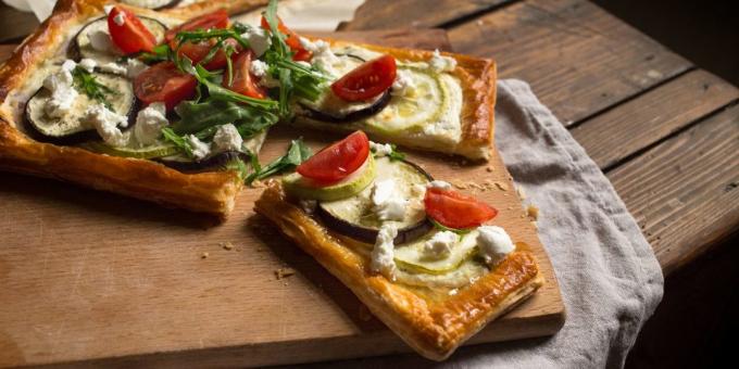 tart with vegetables: the finished dish