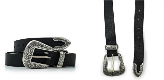 Wide belt with vintage buckle 