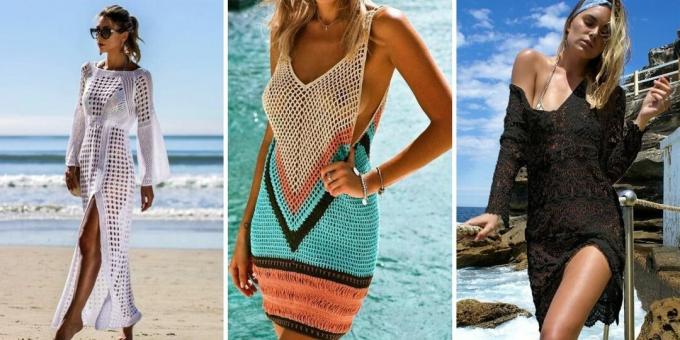 Knitted beach dress
