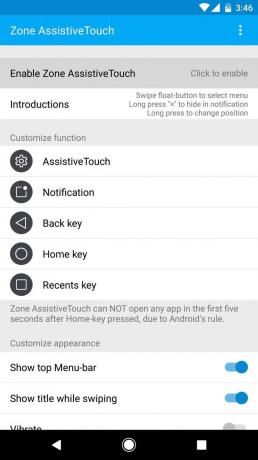 Zone AssistiveTouch: Settings