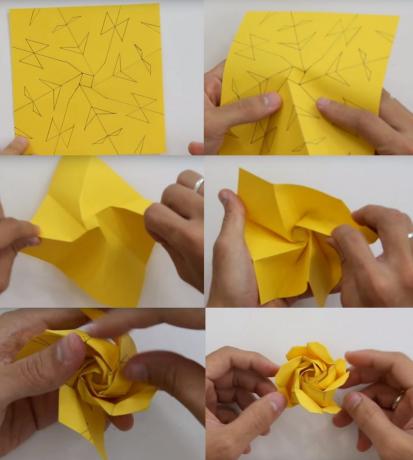 How to make a paper rose Kawasaki