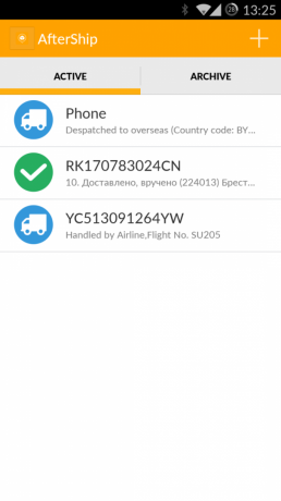 Tracking postal items with AfterShip for Android