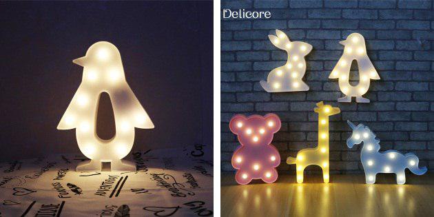 The lamp in the shape of an animal