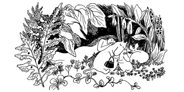 Illustration to the first book about the Moomins