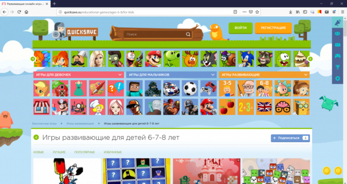 Educational games for children 7 years online Quicksave