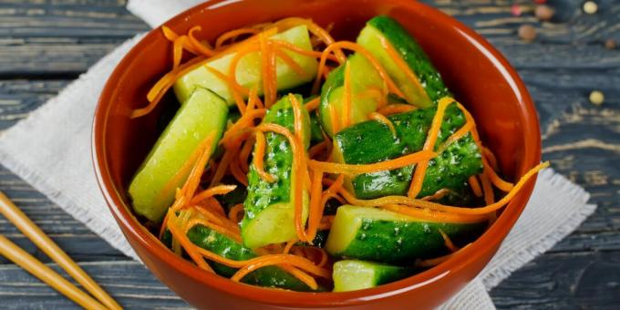 Cucumbers with carrots in Korean