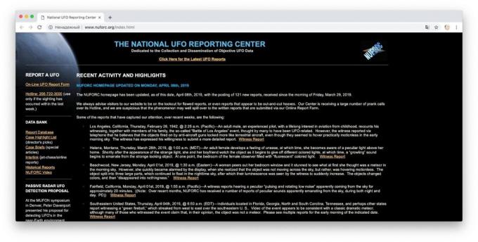 National UFO Reporting Center