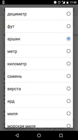 "Yandex": available values