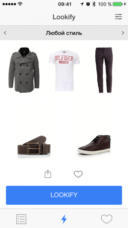 Lookify: selection of men's wardrobe