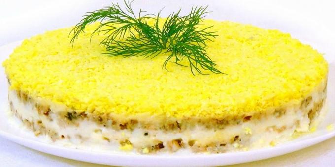 Soviet recipes: salad "Mimosa"
