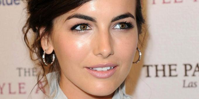 Make-up for "lowered" eyes. Camilla Belle